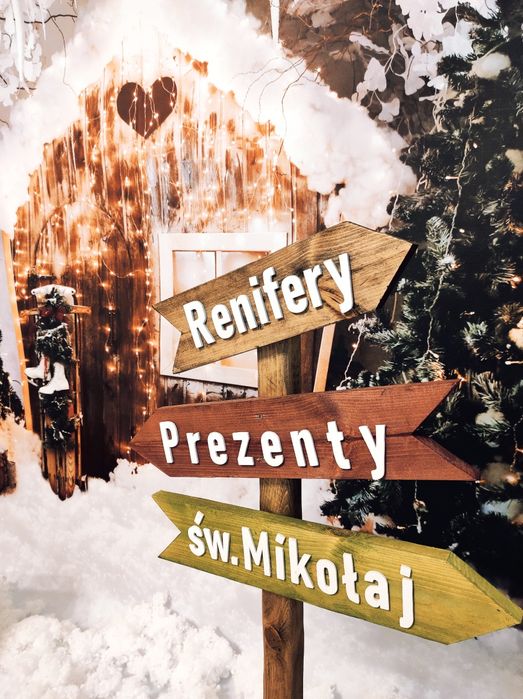 Drewniany znak Mikołaj