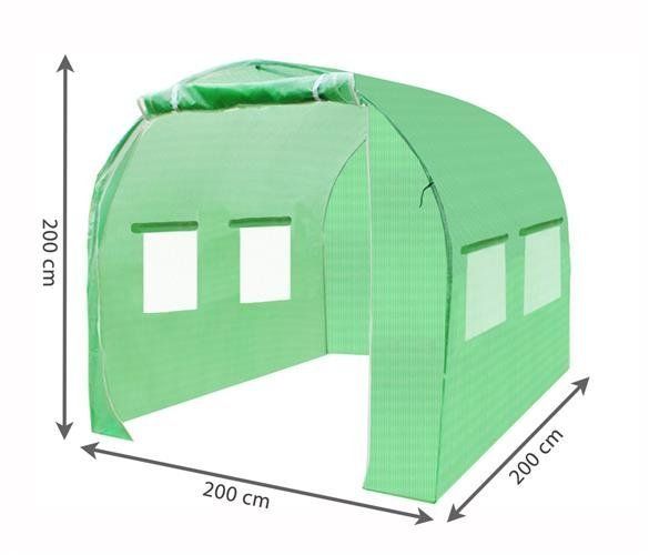 FOLIA NA Szklarnię TUNEL foliowy 2x2x2 ZAPASOWA zielona z siatką