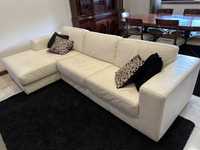 Sofa branco com chaiselong