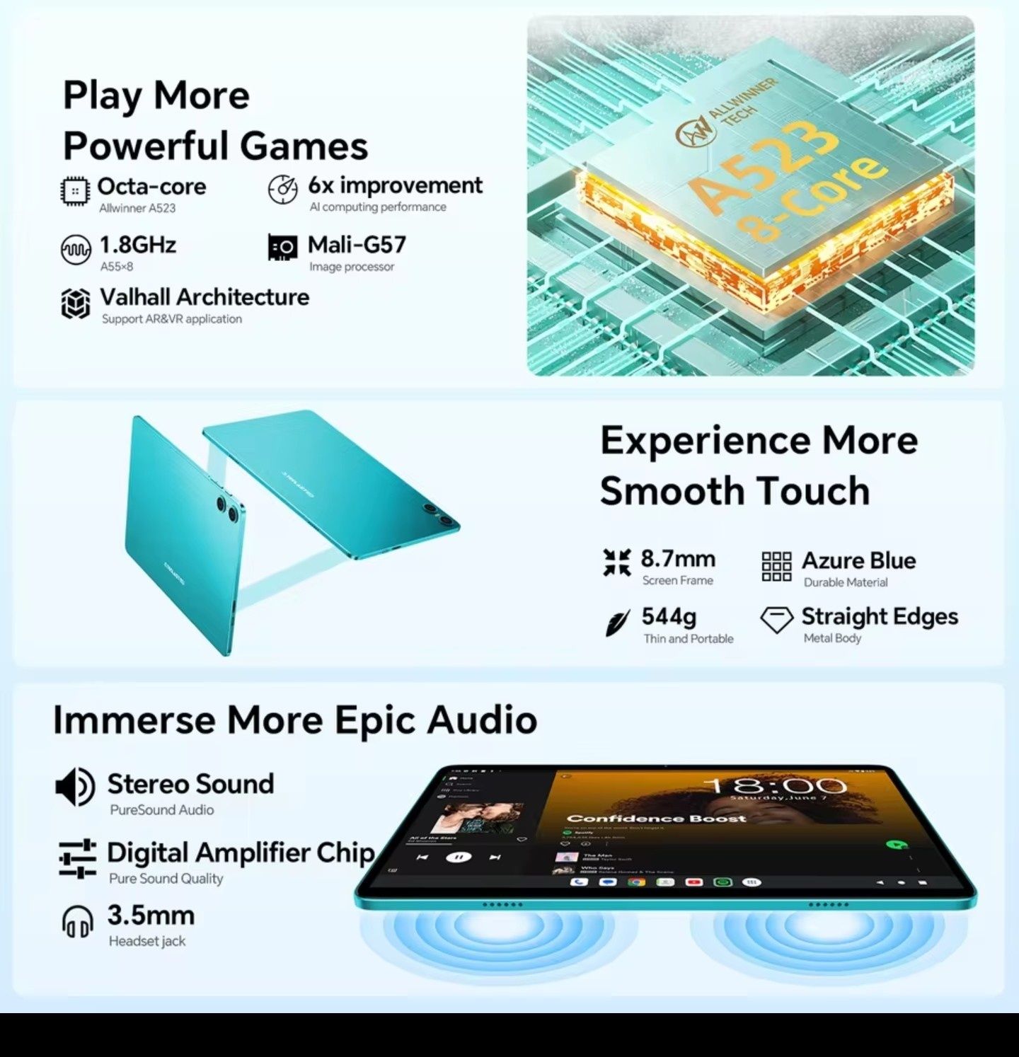 Tablet 10'1 novo  6GB/64GB android 14 capa de oferta