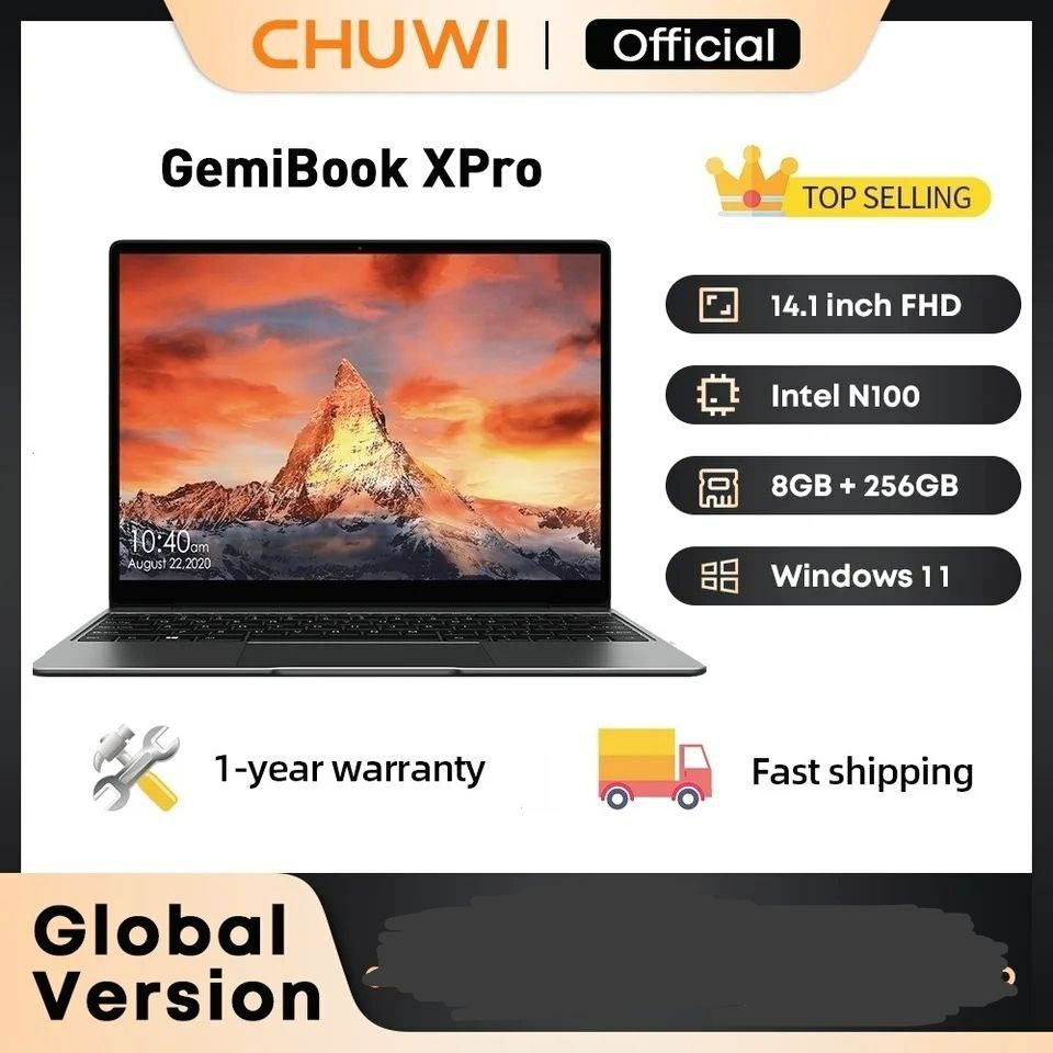 Ноутбук Chuwi GemiBook X Pro 14 Intel N100 8/256Gb в наявності