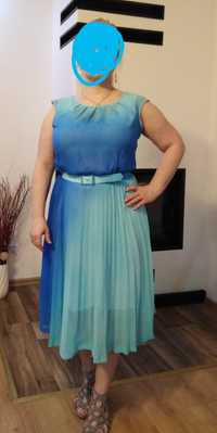 Sukienka niebiesko-błękitna L