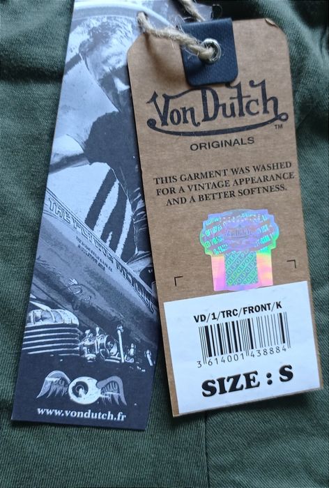 Футболка в стиле милитари с фирменным логотипом Von Dutch