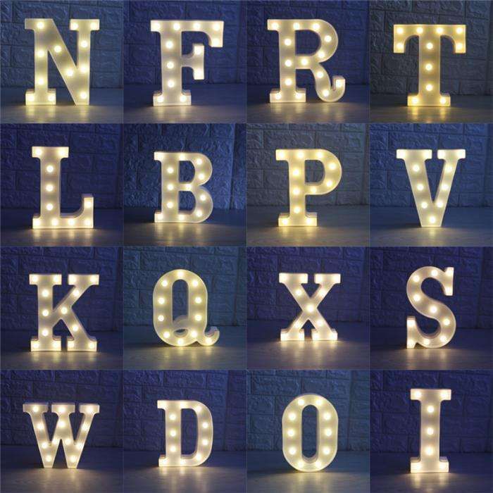 Letras de LED lindas e brilhantes para casa, loja e muito mais - nova