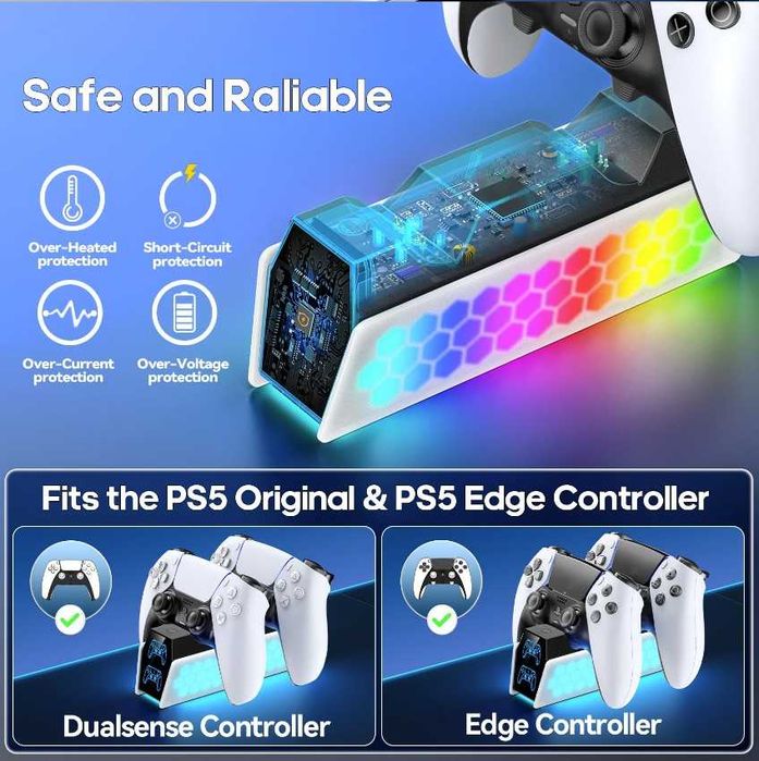 Зарядна станція RGB для DualSense PS5