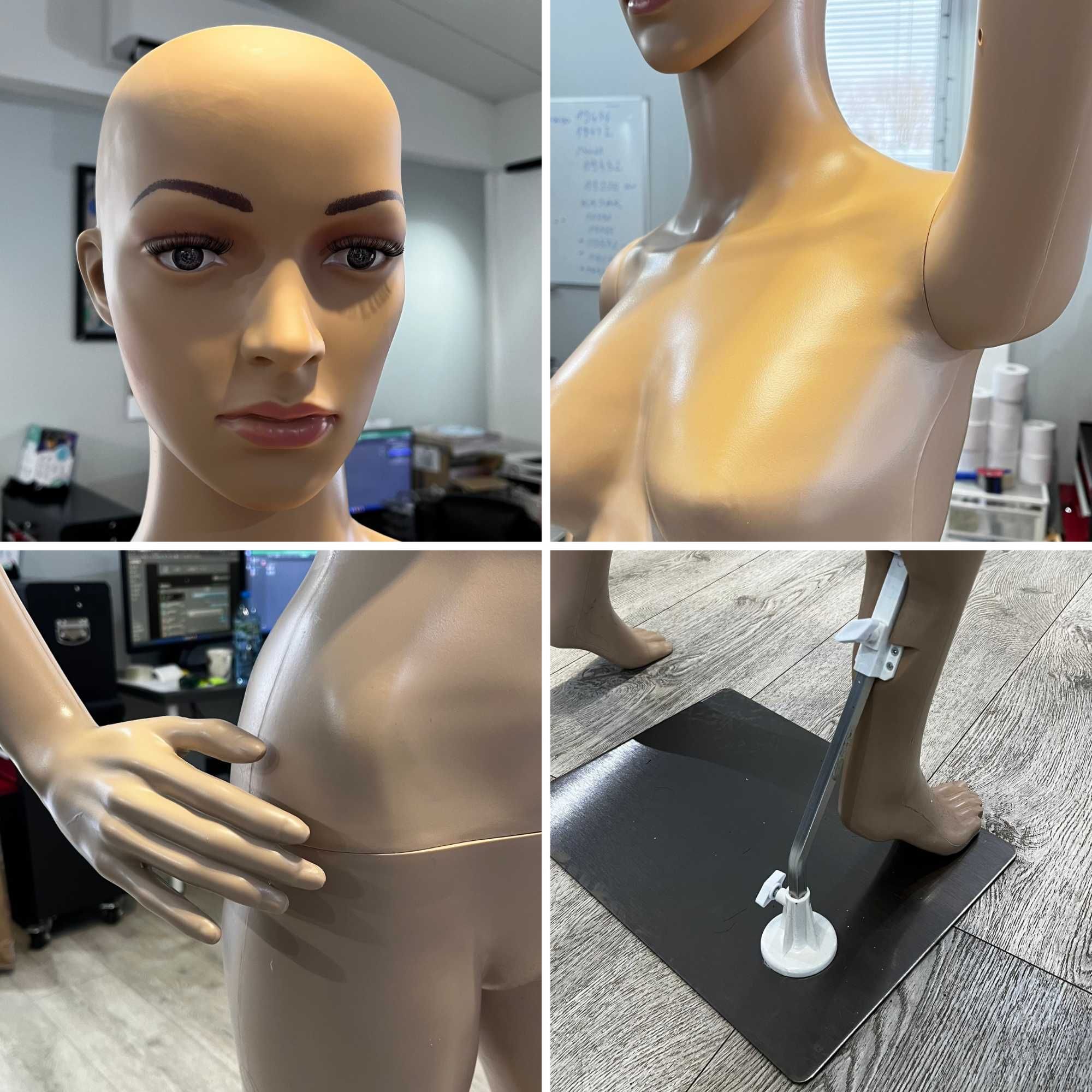 manekin damski realistyczny wystawowy całopostaciowy z peruką 175 cm