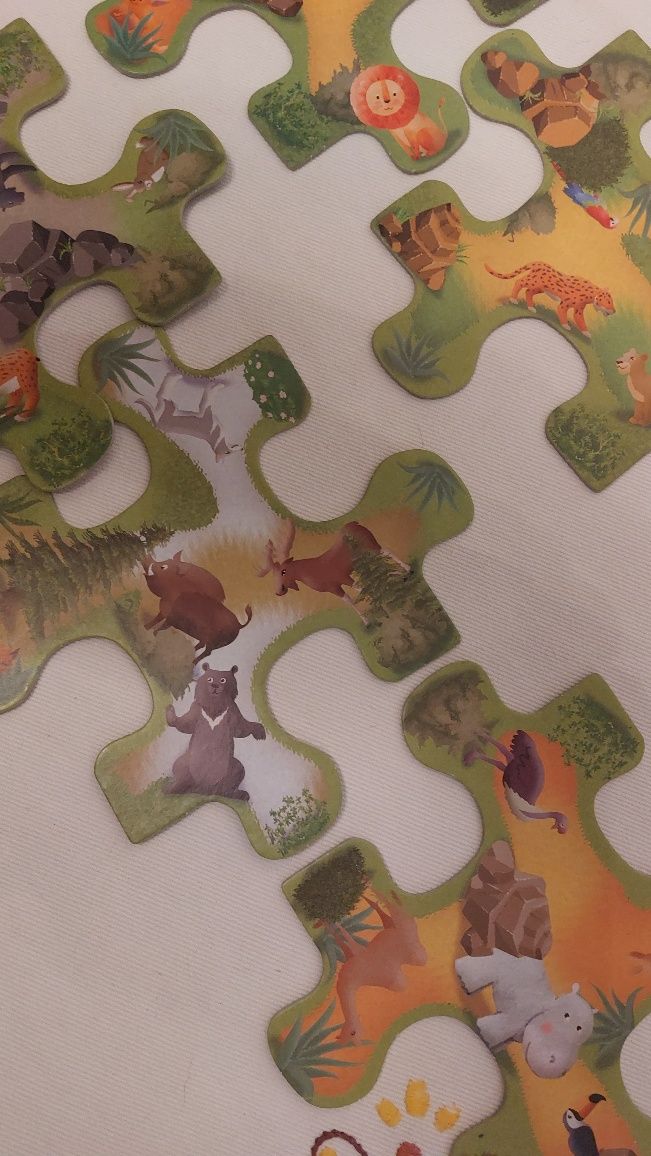 Dwustronne puzzle Zwierzęta