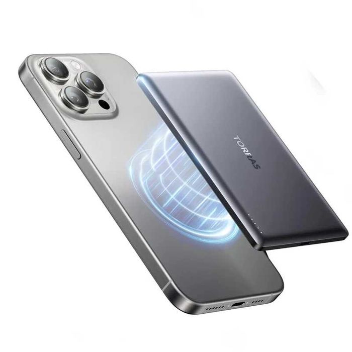 Портативний PowerBank TORRAS MiniMag 5000 мАг з MagSafe павербанк