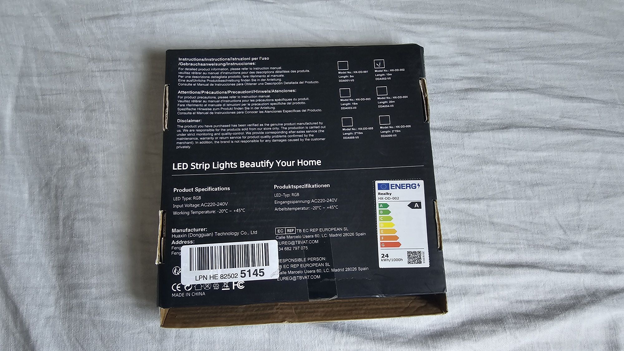 Taśma LED RGB 10m Realky Bluetooth i pilot