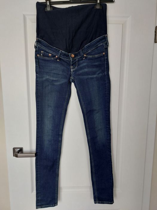 Jeansy ciążowe HM 38 skinny high rib