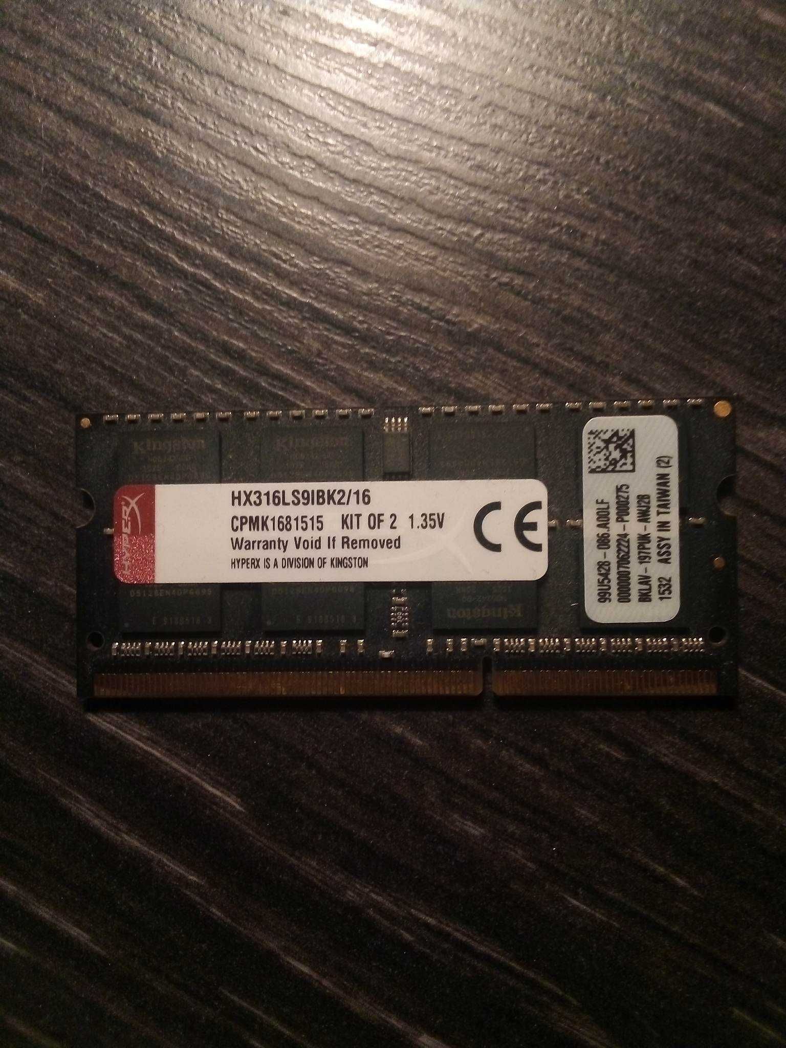 Оперативная память для ноутбука HyperX SO-DIMM DDR3 1600  8 GB Impact