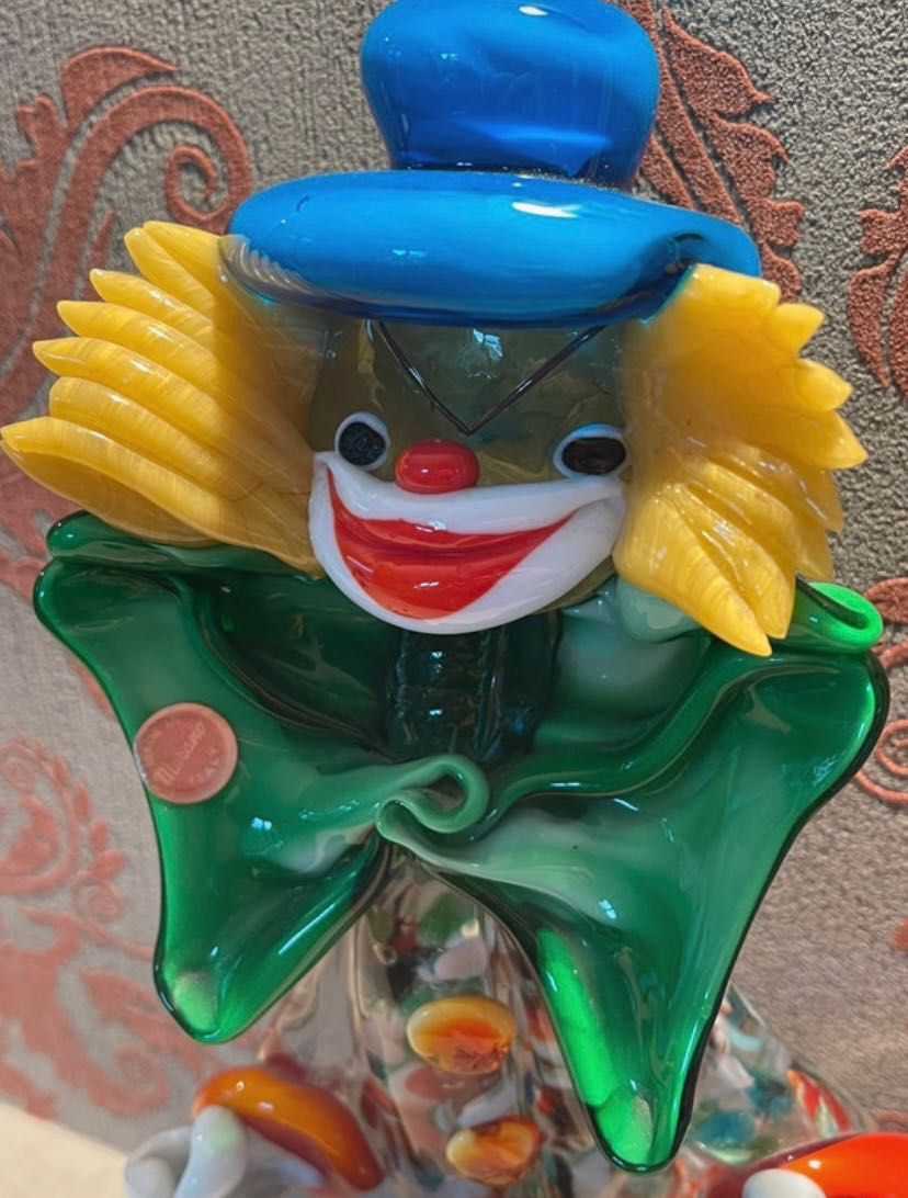 Palhaço vintage em cristal de Murano italiano