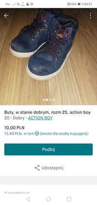 Buty za kostke, Action boy, rozm 25