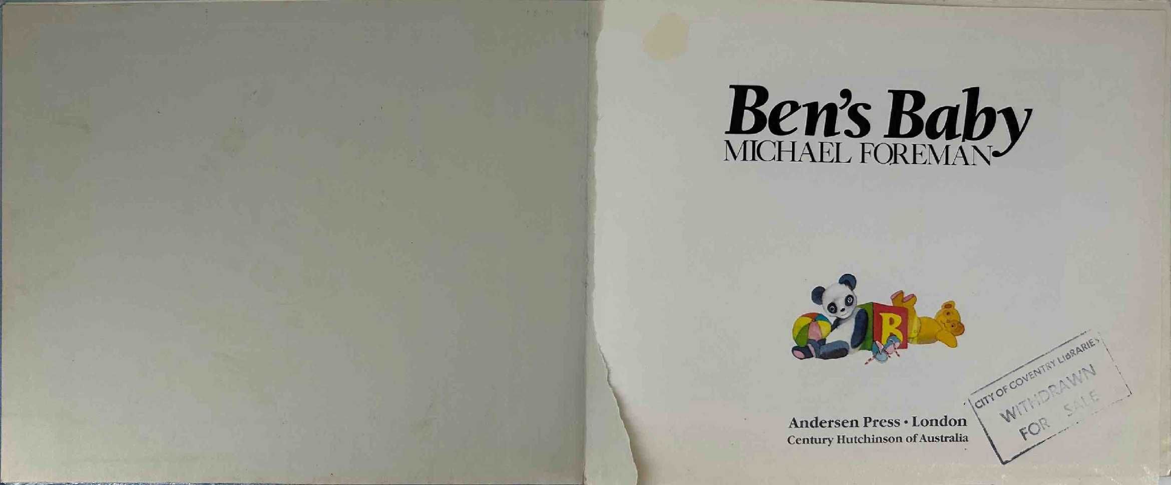 Ben's Baby	Michael Foreman anglojęzyczna książka dla dzieci
