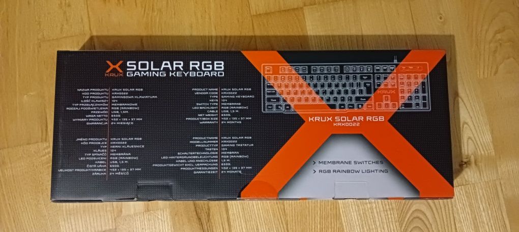 Krux Solar RGB Klawiatura Gamingowa