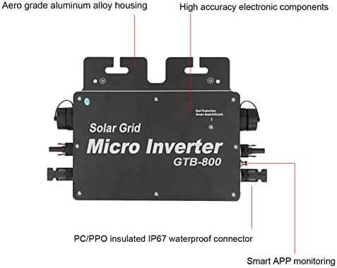 Falownik solarny GTB 800 Micro Inwerter 800W Sterowanie WIF