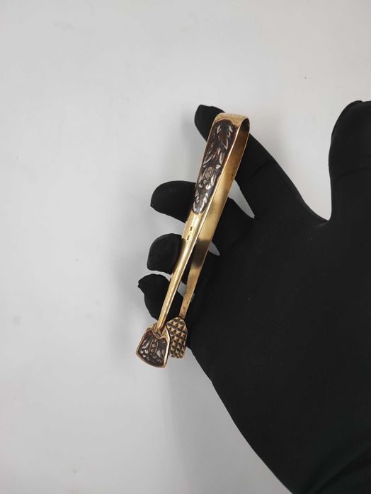 Щипці для цукру "СевернаЧернь" - чорніння, позолота; срібло 875