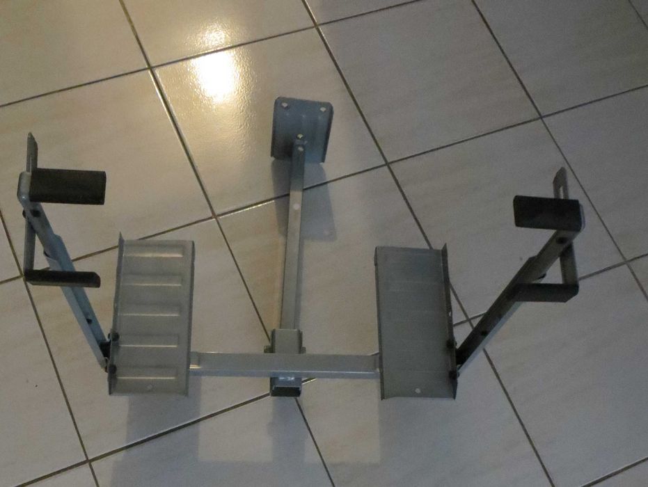 Suporte em inox anodizado extensível de grande capacidade, para parede