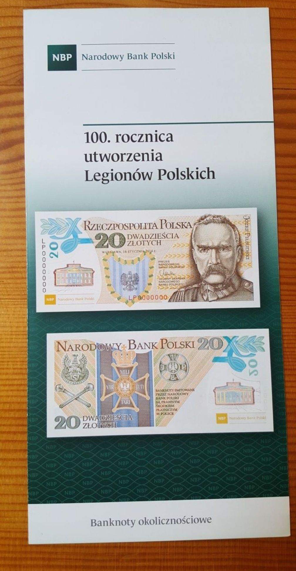 Folder do Banknotu 100 r.utworzenia legionów