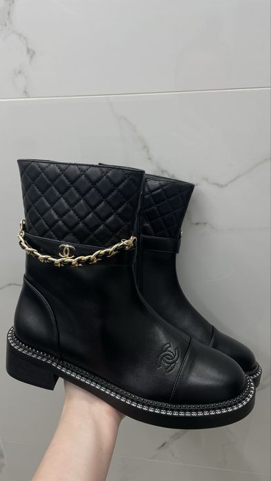 Сапоги осень кожа