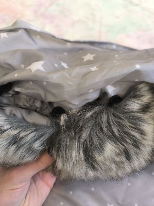 TiniMini Śpiworek z futerkiem - wózek/sanki + mufka