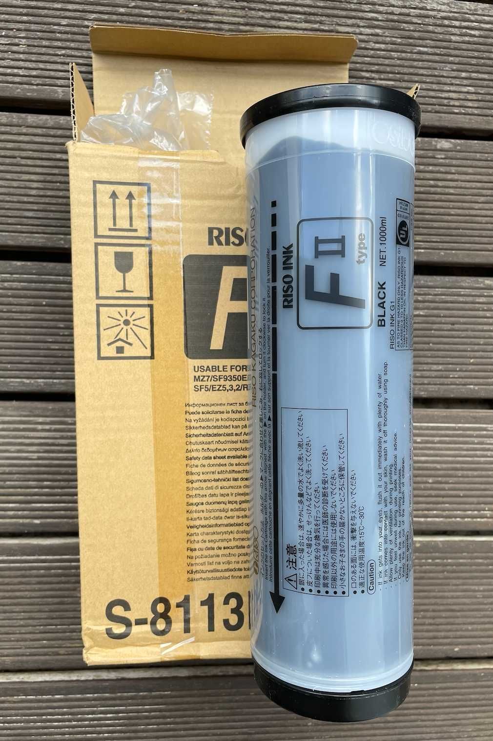 Riso tinteiro tinta toner preto