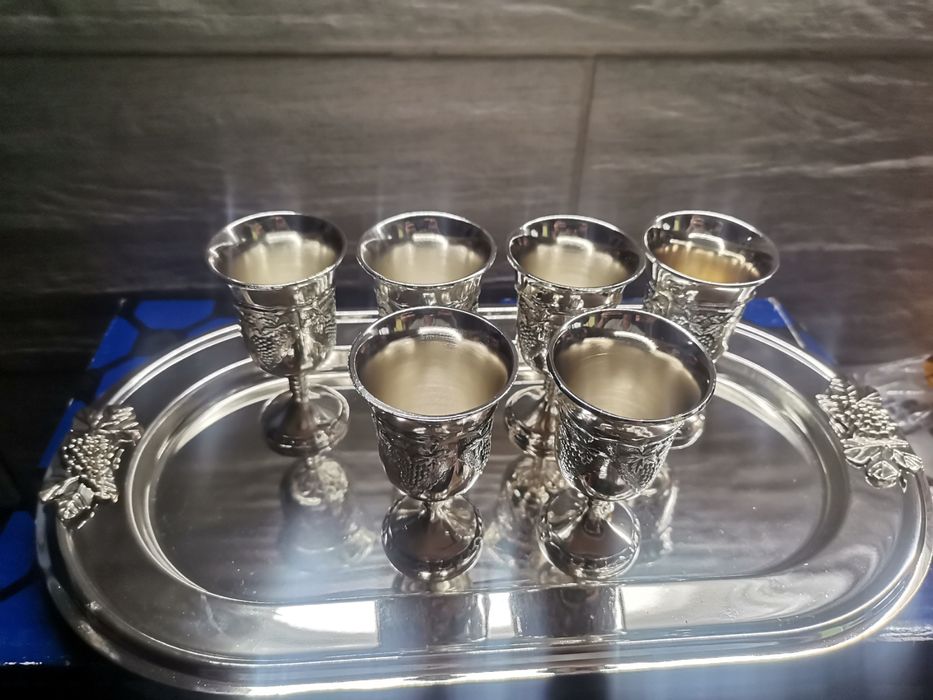 Набори чарок на підносі.Набор рюмок на подносе.Класика 6шт.