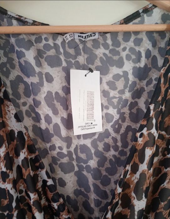 Sukienka w panterkę, komunia, chrzciny, wesele