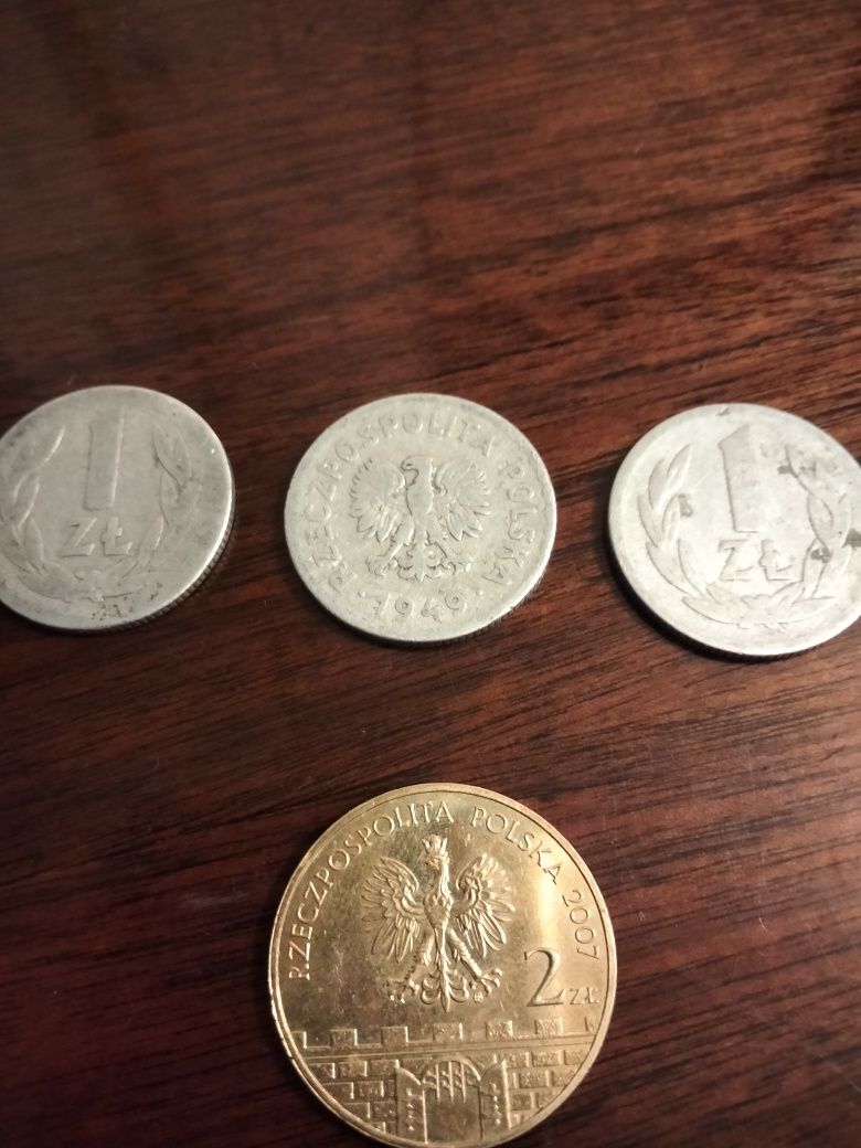1 zł x 3 szt  1949r + 2 zł kolekcjoner