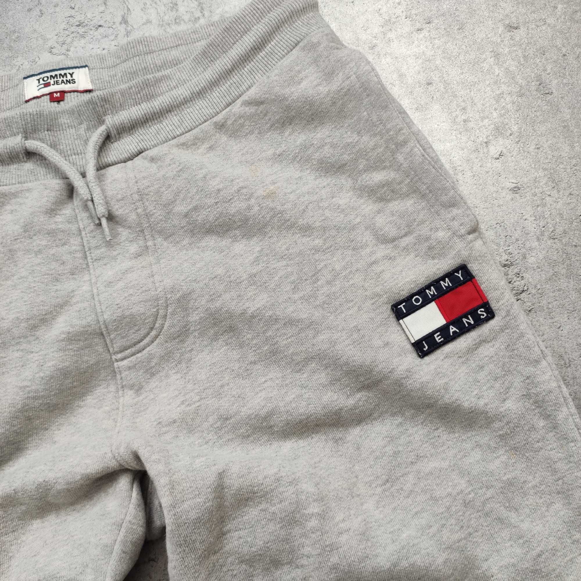 MĘSKIE Spodnie Dresy Bawełna dresowe PREMIUM Szare Tommy Hilfiger