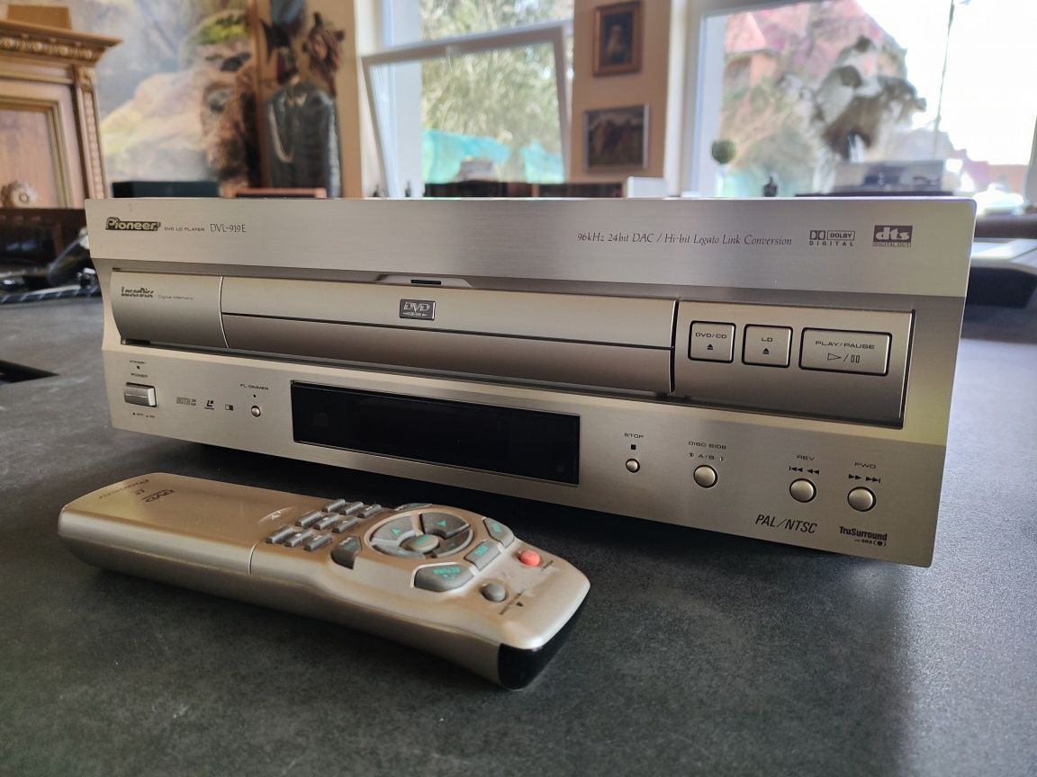 Odtwarzacz LD / DVD Pioneer DVL-919E LaserDisc i kolekcja płyt laser d
