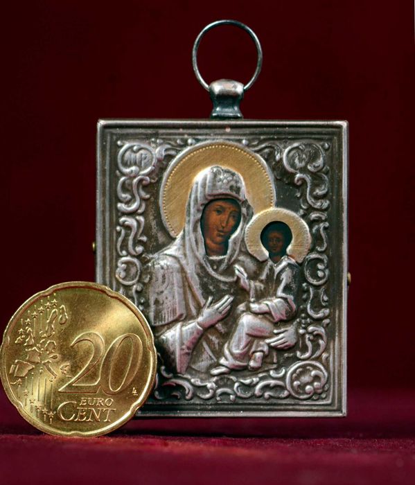 Ikona srebrna Madonna Przewodniczka SREBRO Ag 925