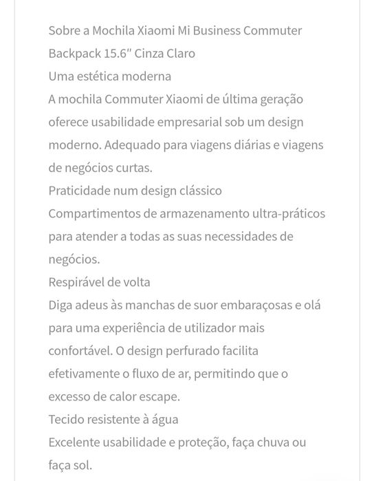 Mochila Xiaomi para computador