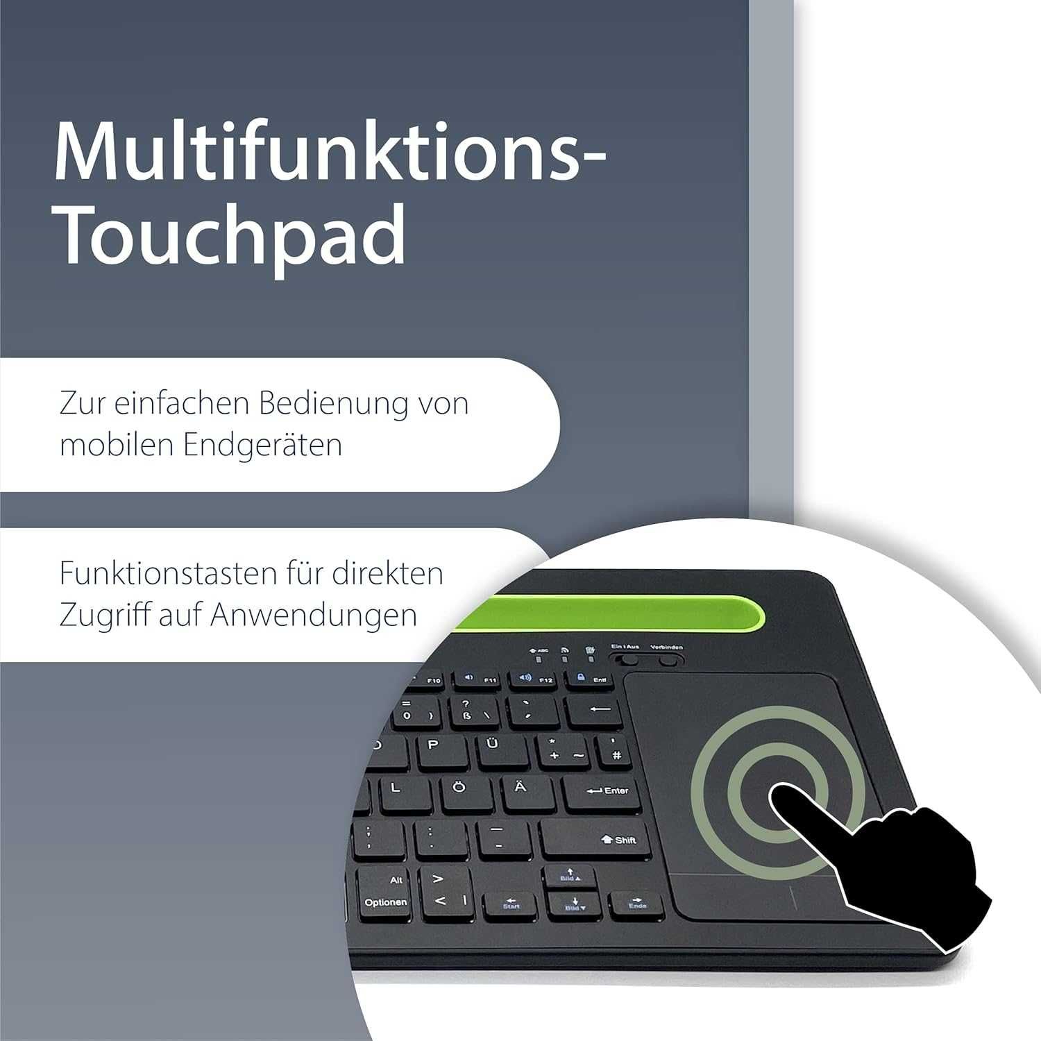MediaRange MROS131 klawiatura bezprzewodowa touchpad podstawka