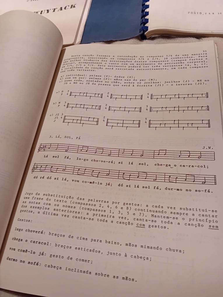 Conjunto de 3 Livros Antigos Curso Pedagodia Musical