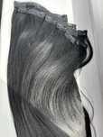 Wlisy clip in  czarne gesty zestaw 8 tasm 60 cm