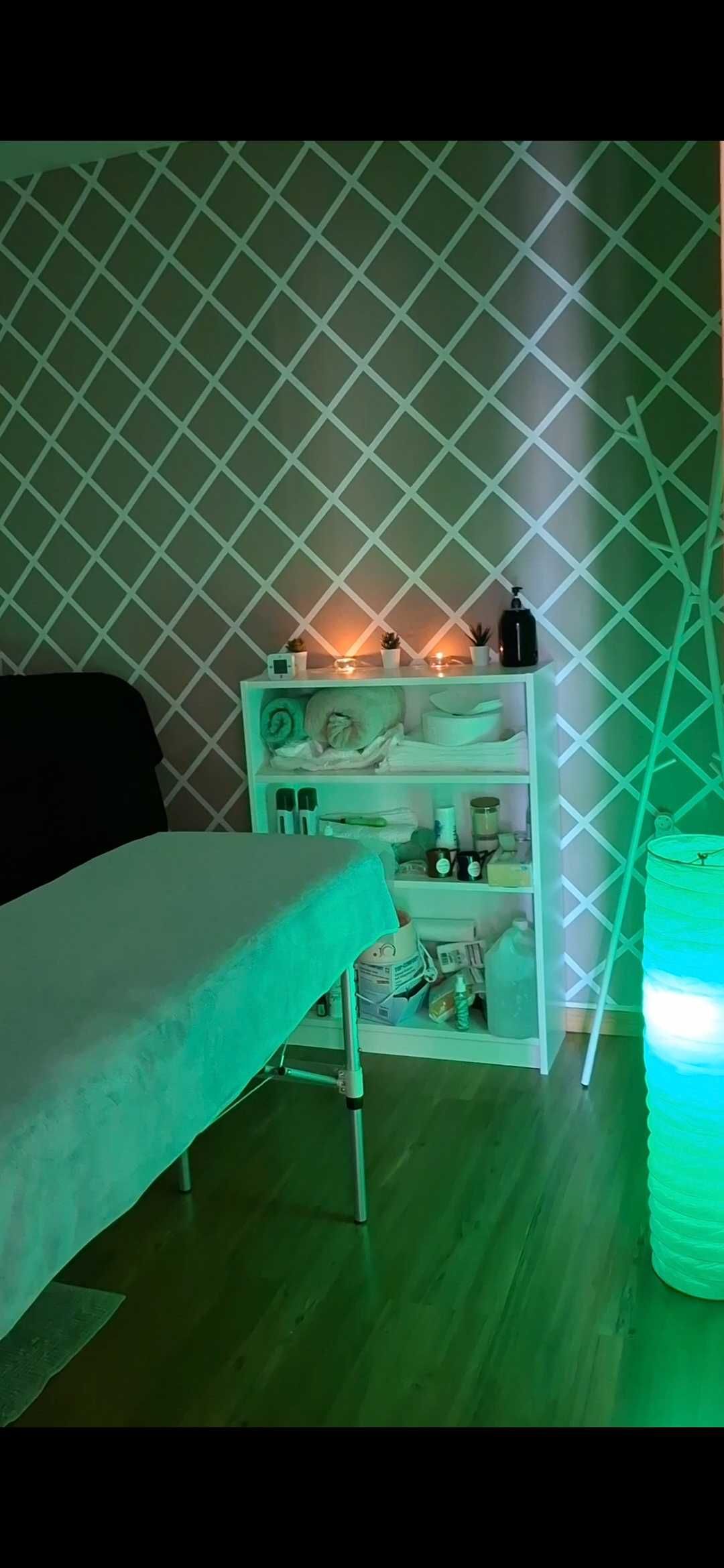 Massagem relaxante e depilação a laser
