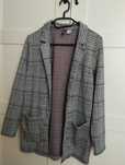 Marynarka pepitka 23% wiskoza XS H&M
