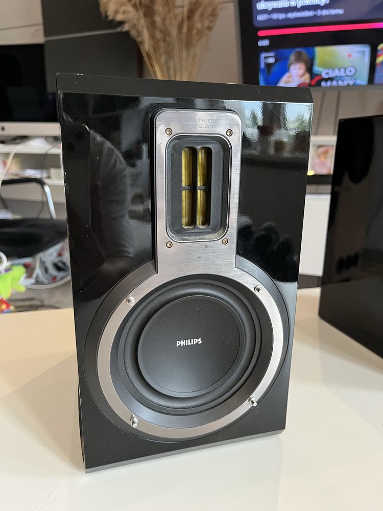 Kolumny Philips mcd 716 , piano black , wstega , super stan
