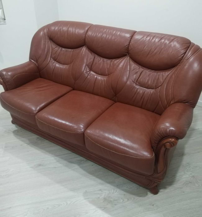 Sofá cama Pele Genuína