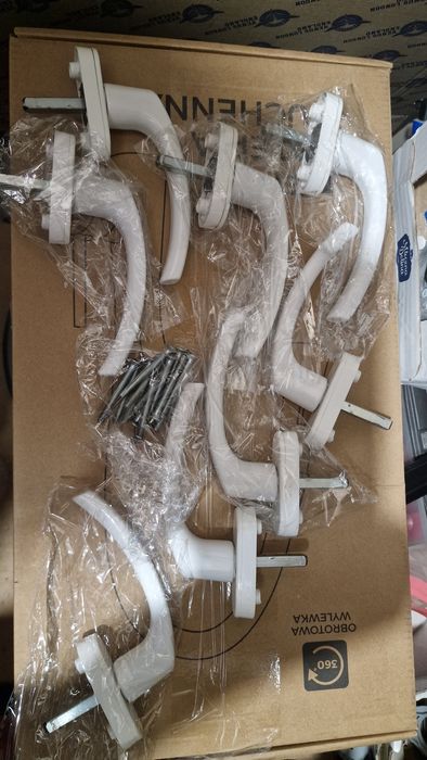 Klamki okienne, 8 szt.