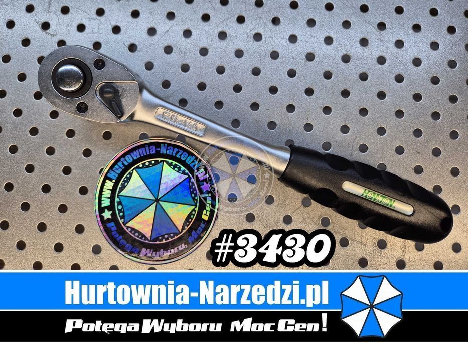 Grzechotka z owalną główką 1/2'' 72T z Cr-V HONITON grzechotka honiton