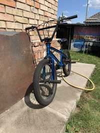 Трюковий велосипед BMX сталевий з пегами Crosser BMX 20 дюймів синій