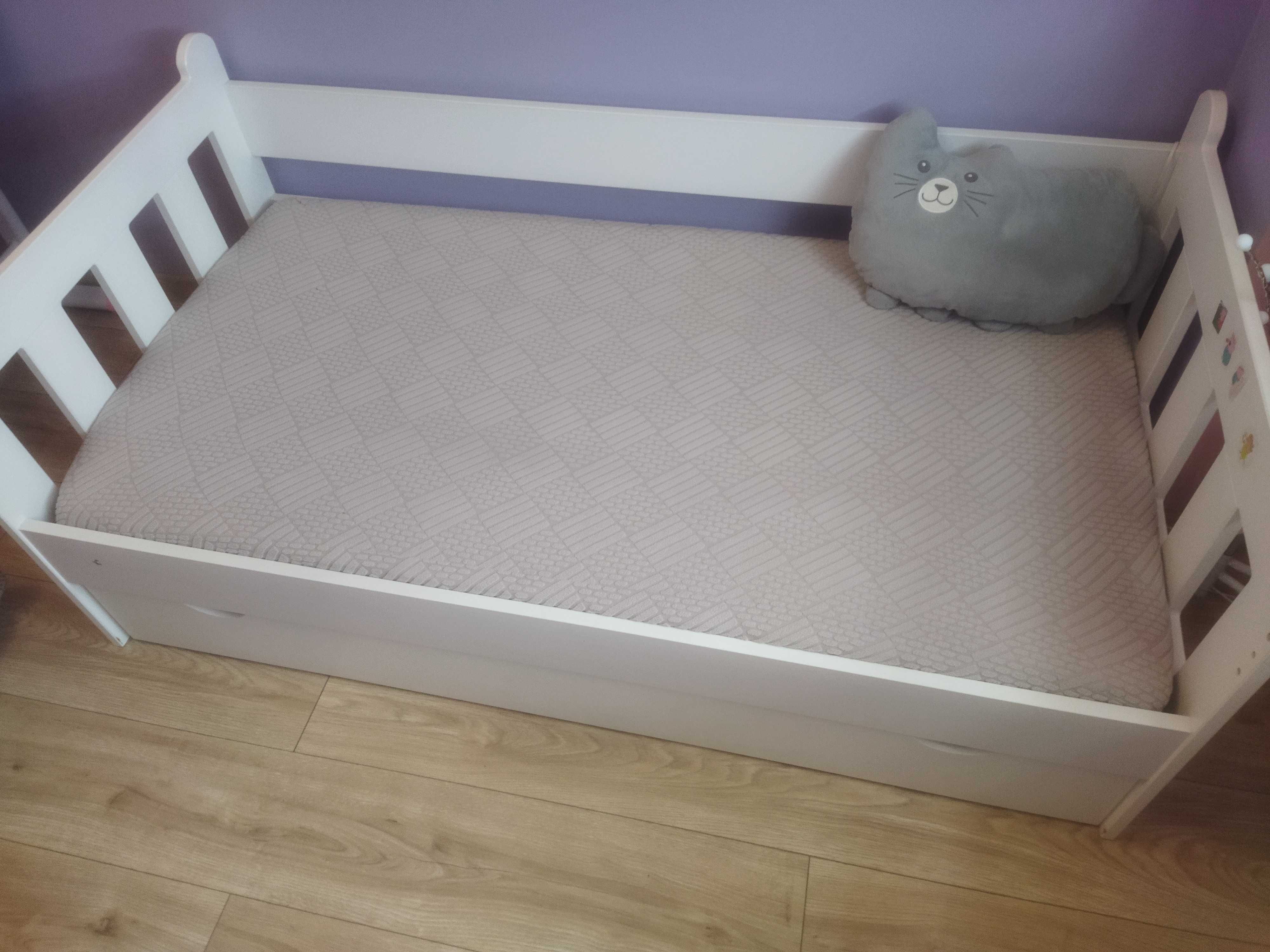 Łóżko dziecięce białe 140cm BD stan.