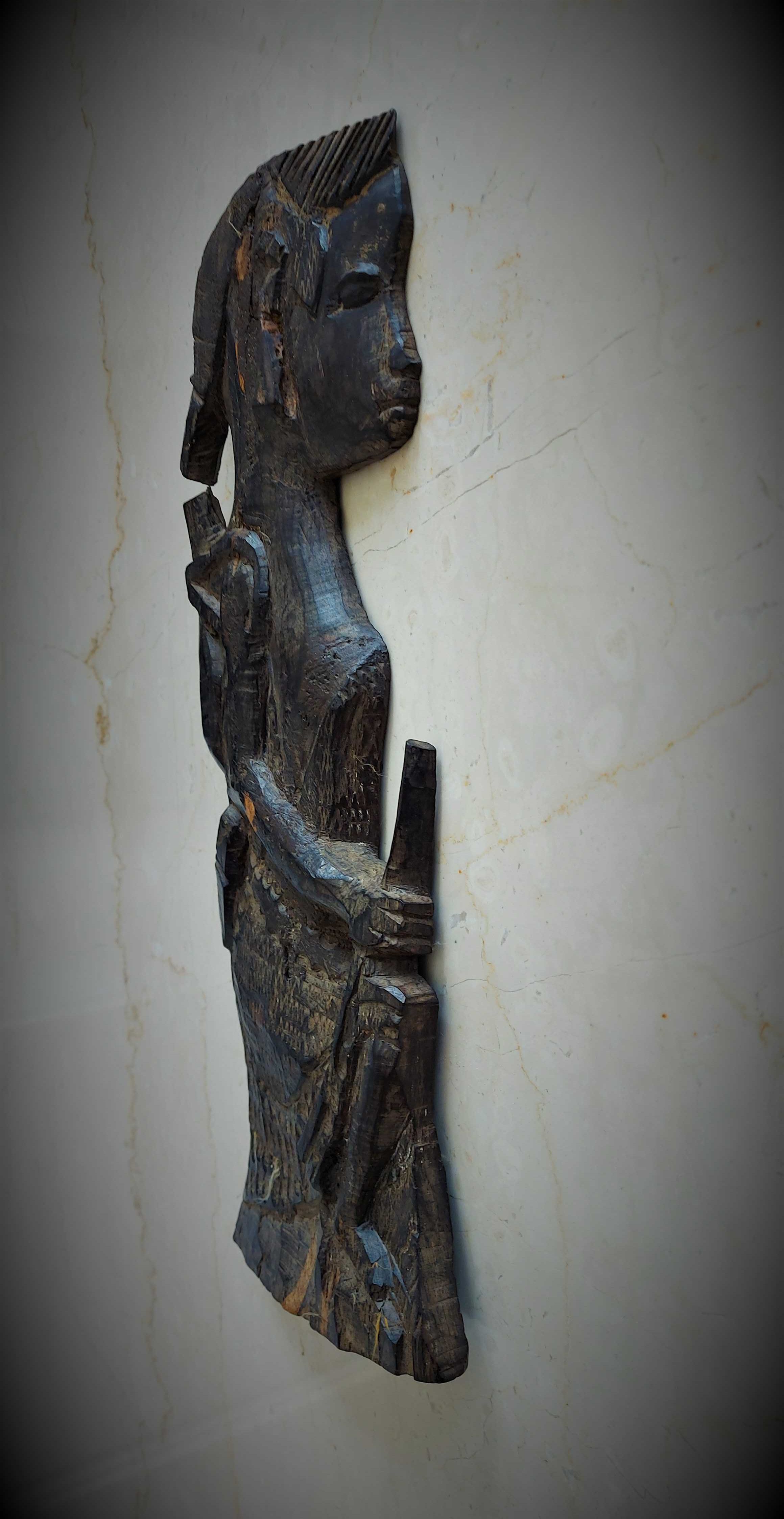 Płaskorzeźba kobieta afrykańska Makonde-Tanzania