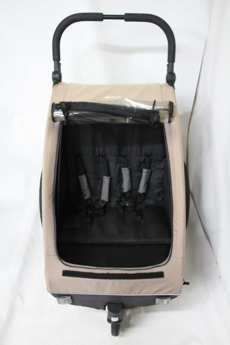 Przyczepka rowerowa dla dzieci Hauck Dryk Duo 2w1 Jogger wózek brown