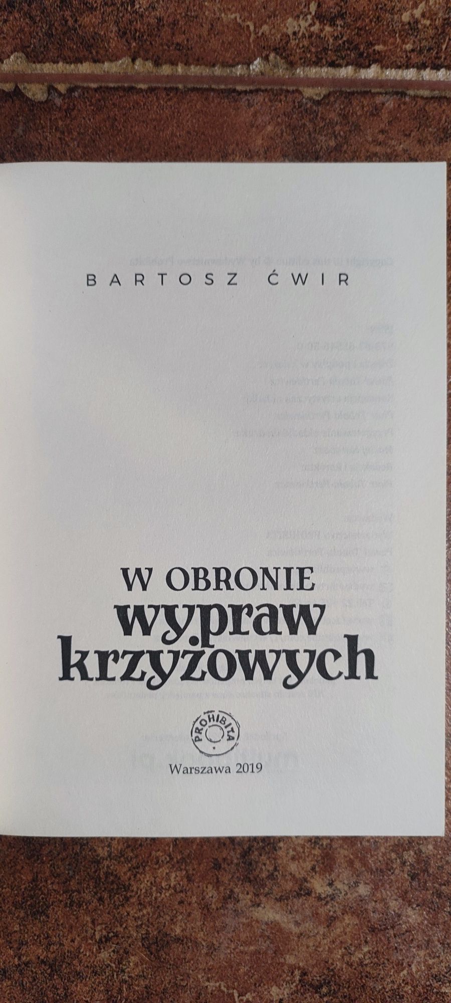 W obronie wypraw krzyżowych - B. Ćwir