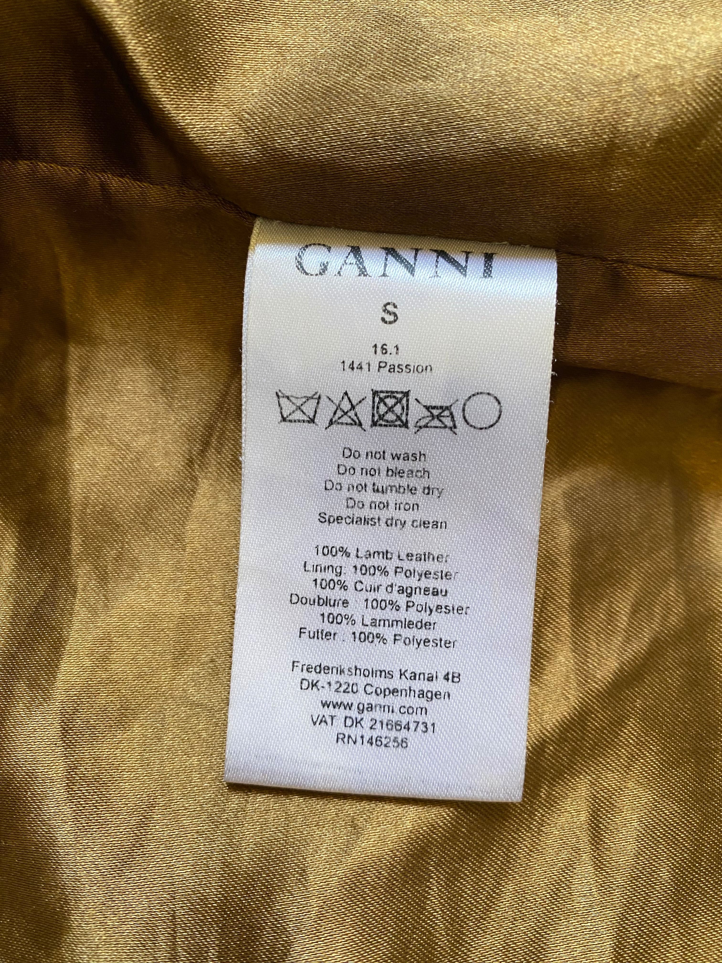 Шкіряна мотор куртка Ganni жіноча ( байкерська )