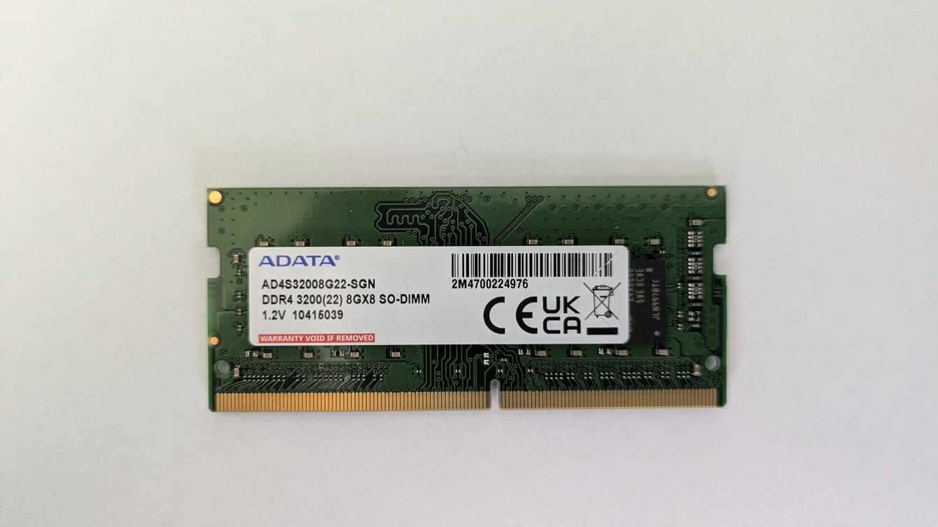 Pamięć DDR4 8GB SODIMM 3200MHz CL22 Adata AD4S32008G22-SGN