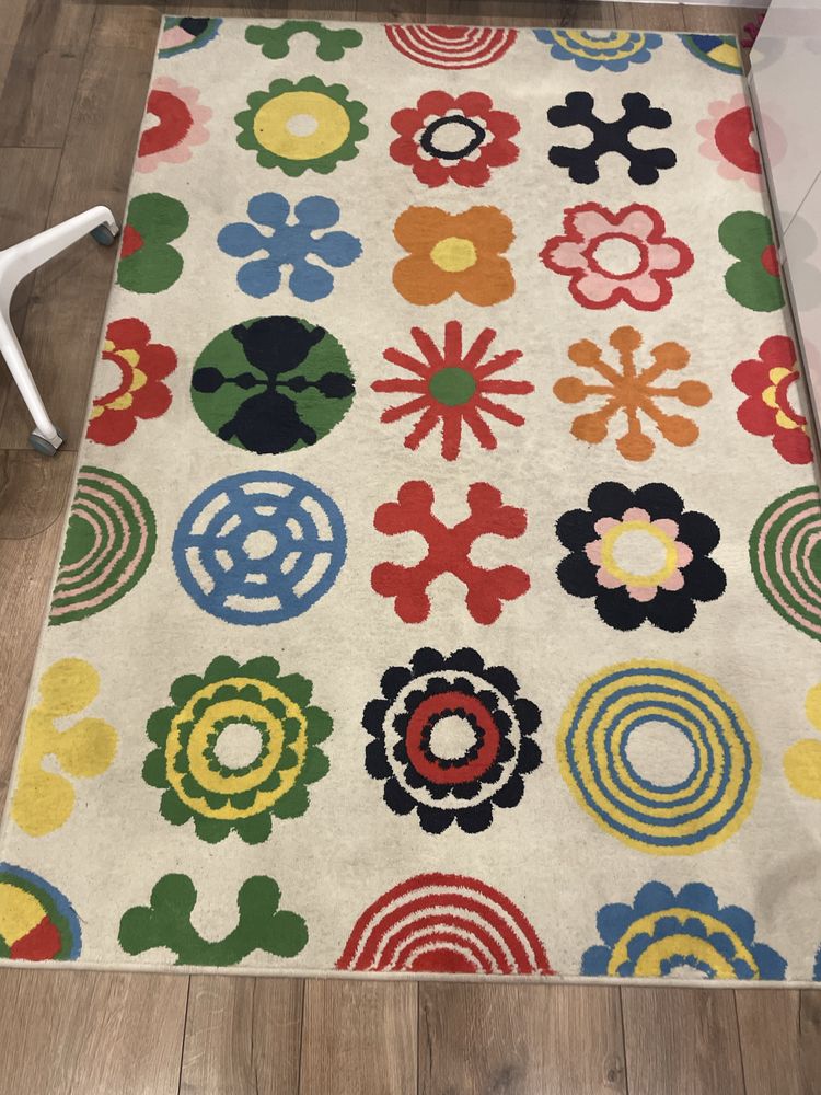 Dywan kolorowy dziecięcy 133x195cm IKEA Lusy Blom